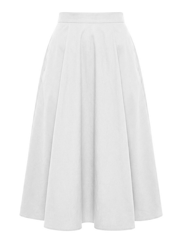 Imily Bela Midirock Damen Elastischer Hochtaillierter Boho-Rock (Packung, 1-tlg., 1per-Pack) mit Taschen – Bild 2 von 5