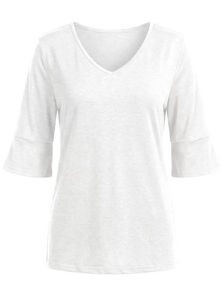 Imily Bela T-Shirt Dsmen Basic Tops mit halben Ärmeln (Packung, 1-tlg., 1per-Pack) mit V-Ausschnitt – Bild 2 von 5