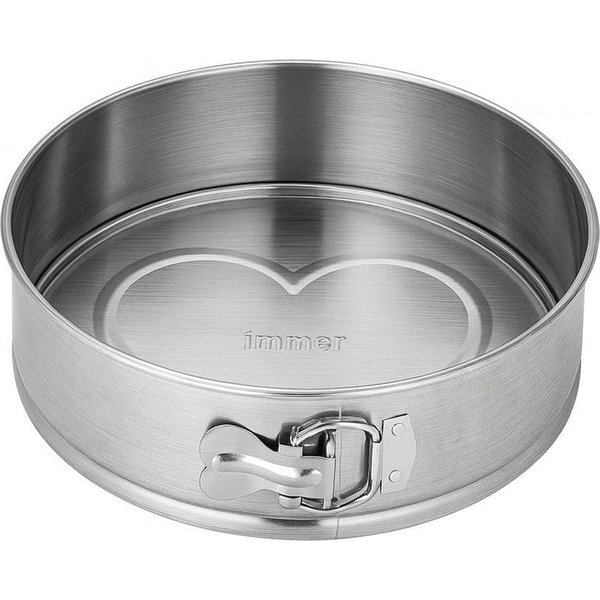 immer Springform Kuchenform Edelstahl Backform unbeschichtet PFAS-frei 25 cm, (2-tlg)