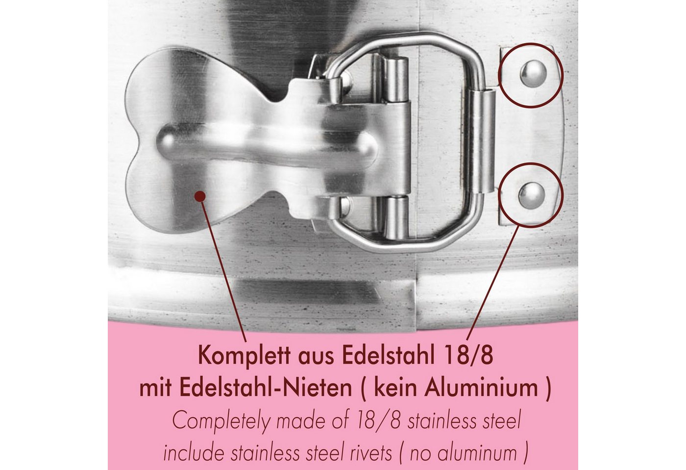 immer Springform Kuchenform Edelstahl Backform unbeschichtet PFAS-frei 25 cm, (2-tlg) – Bild 2 von 5