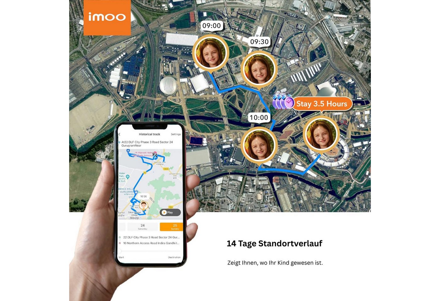 imoo Watch Phone Z7 Kinder Smartwatch (3,3 cm/1,3 Zoll, Mocor OS) – Bild 4 von 5