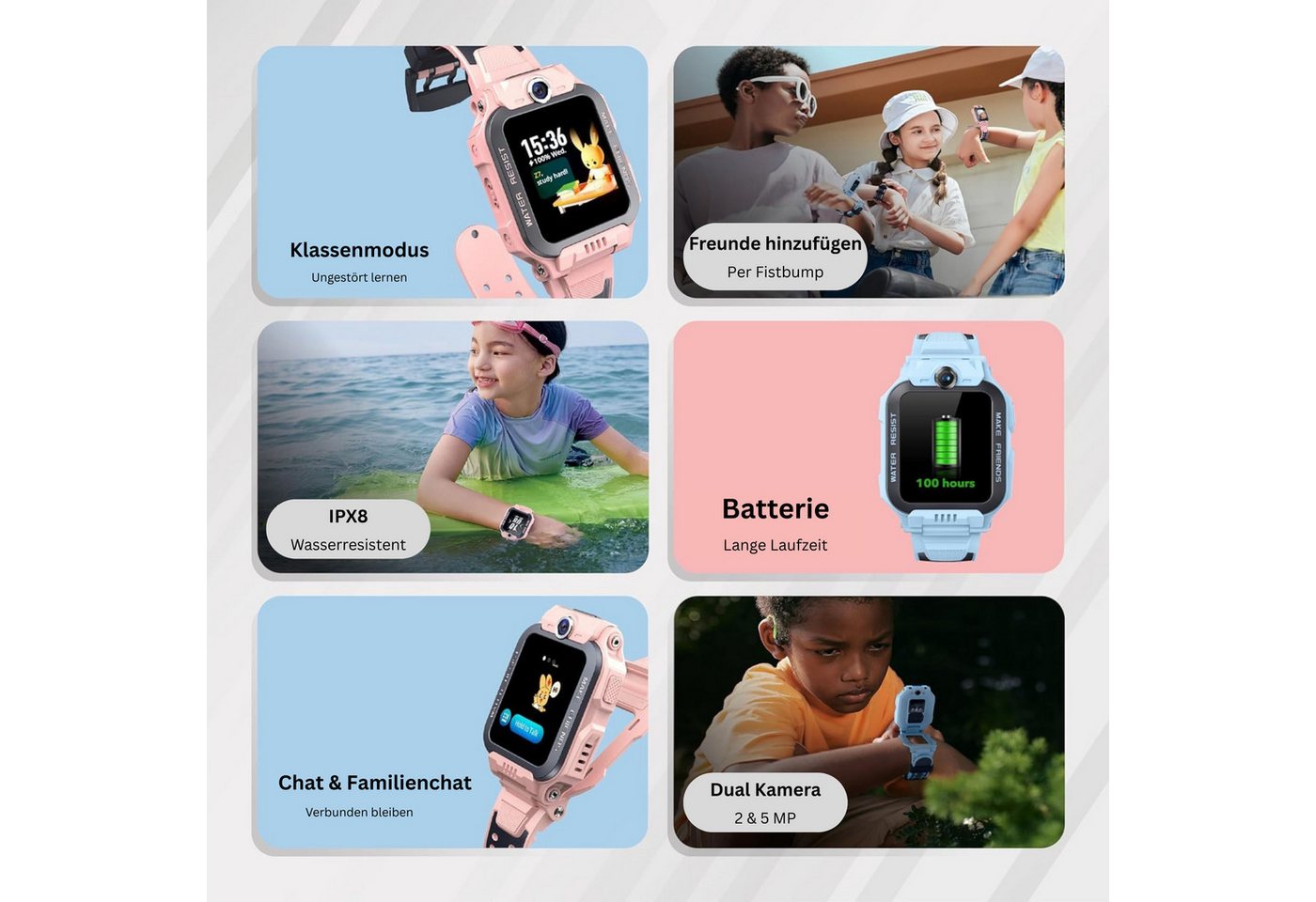 imoo Watch Phone Z7 Kinder Smartwatch (3,3 cm/1,3 Zoll, Mocor OS) – Bild 5 von 5