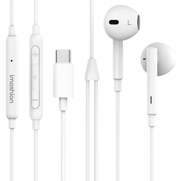 imoshion imoshion Kopfhörer - Kabelgebundene Kopfhörer - USB-C Anschluss - Weiß In-Ear-Kopfhörer