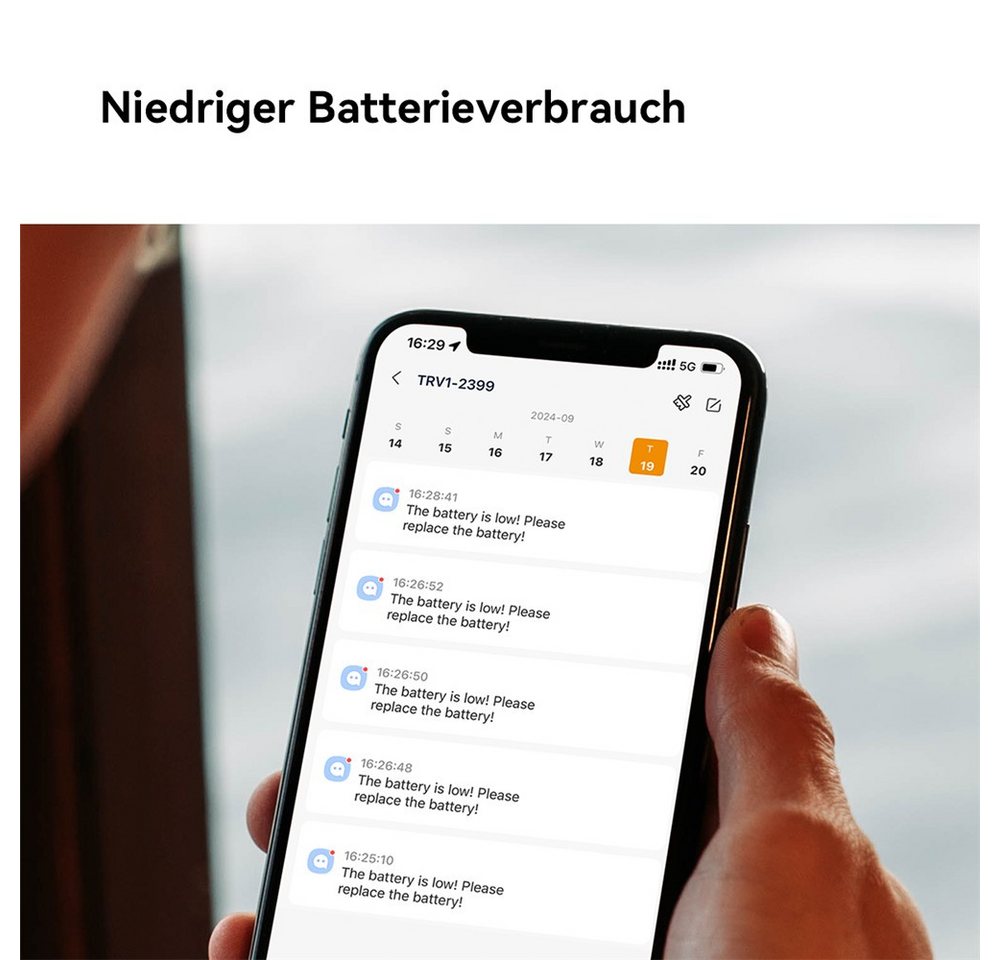 Imou Heizkörperthermostat TRV1 Smart, ZigBee 3.0, App-Steuerung, Fenstererkennung, Geofencing, (inkl. Adapter-Set) Smart Home, Weiß – Bild 4 von 5