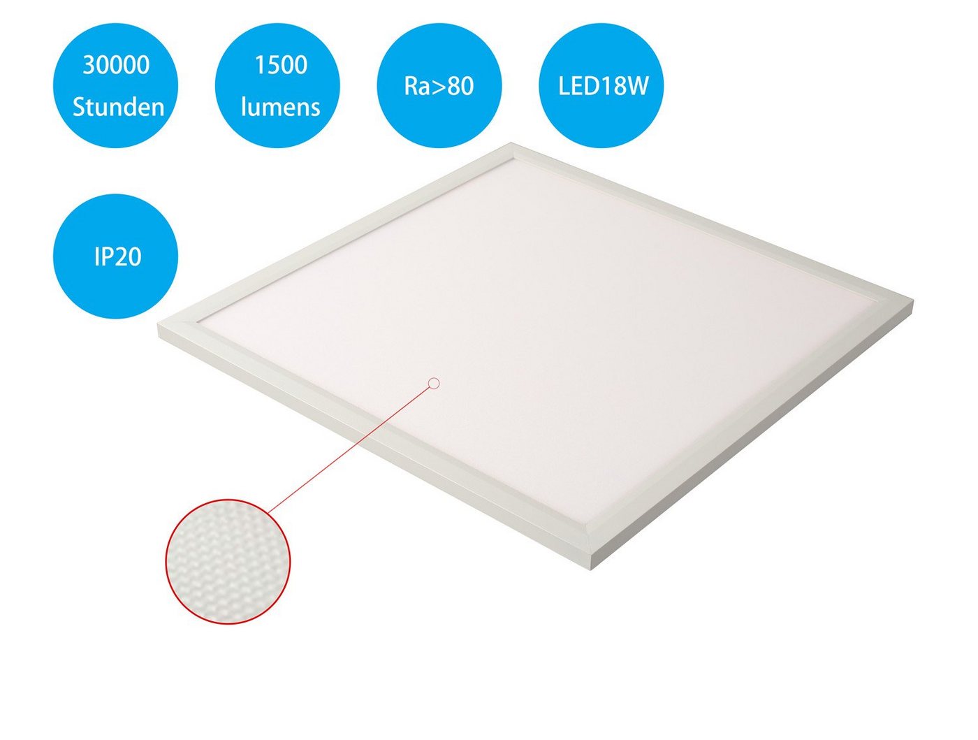 IMPTS LED Deckenleuchte Panel Deckenlampe mit Fernbedienung Ultraflach, Dimmbar Farbwechse, Dimmfunktion, LED fest integriert, Tageslichtweiß, Warmweiß, Kaltwei – Bild 3 von 5