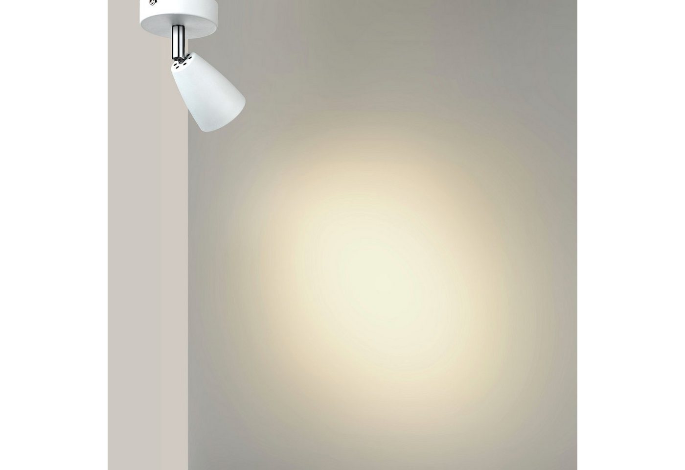 IMPTS LED Deckenspots Deckenleuchte Spotleuchte Deckenstrahler, Nicht Dimmbar, LED wechselbar, Warmweiß, Schwenkbar LED Deckenlampe Deckenspot – Bild 4 von 5