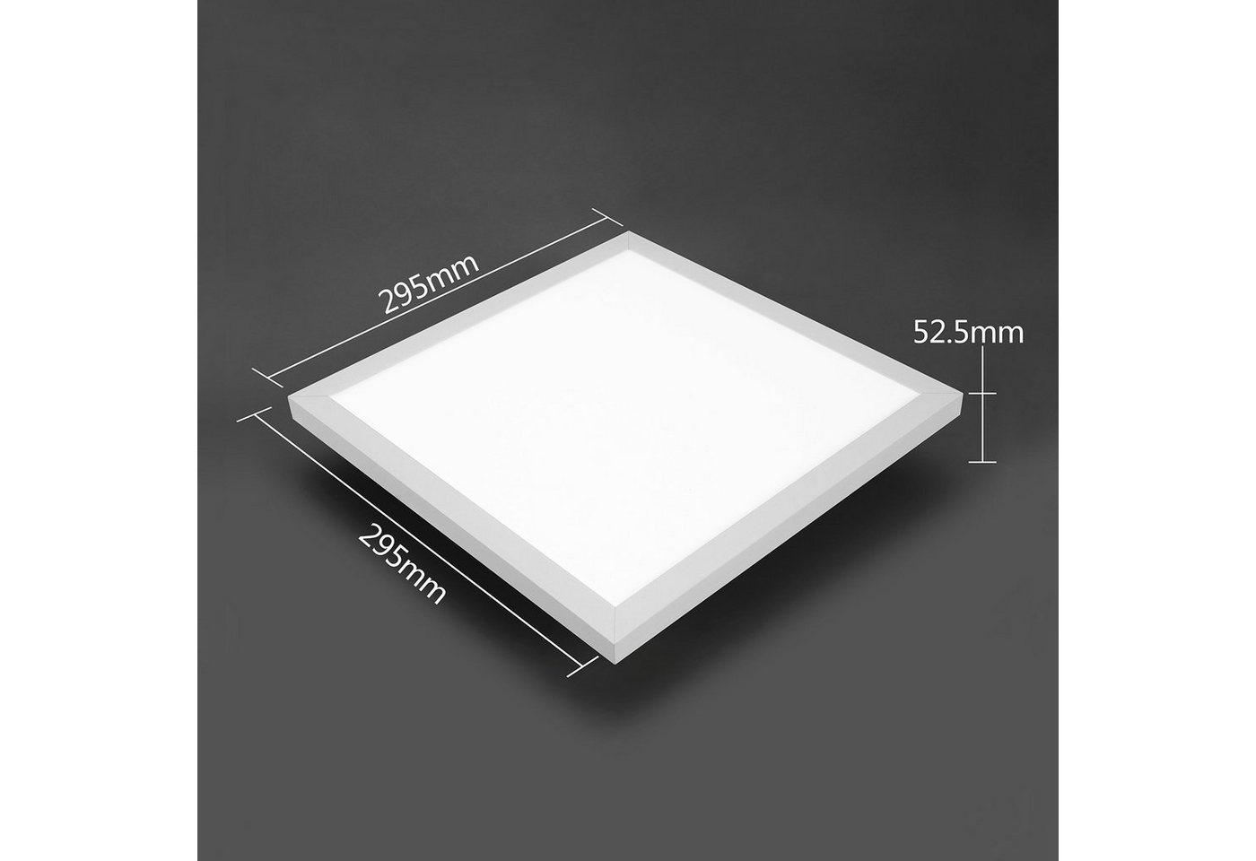 IMPTS LED Panel Deckenleuchte Ultra Flach Deckenlampe, LED fest integriert, warmweiß, LED Deckenlampe 3000K Warmweiß – Bild 4 von 5