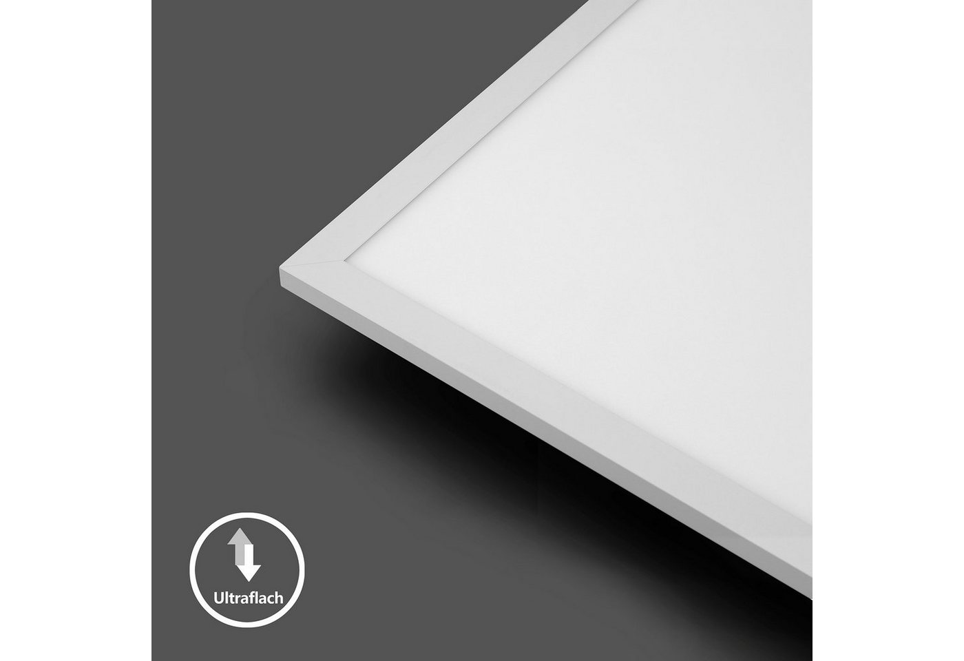 IMPTS LED Panel Deckenleuchte Ultra Flach Deckenlampe, LED fest integriert, warmweiß, LED Deckenlampe 3000K Warmweiß – Bild 5 von 5