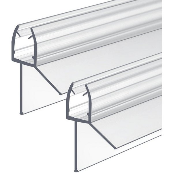 IMPTS Türbodendichtung Dichtung Dusche Ersatzdichtung Duschkabine Wasserabweiser, L: 100 cm, (Packung-Set, 2-St., Wasserabweisende Duschdichtung für Glastür mit