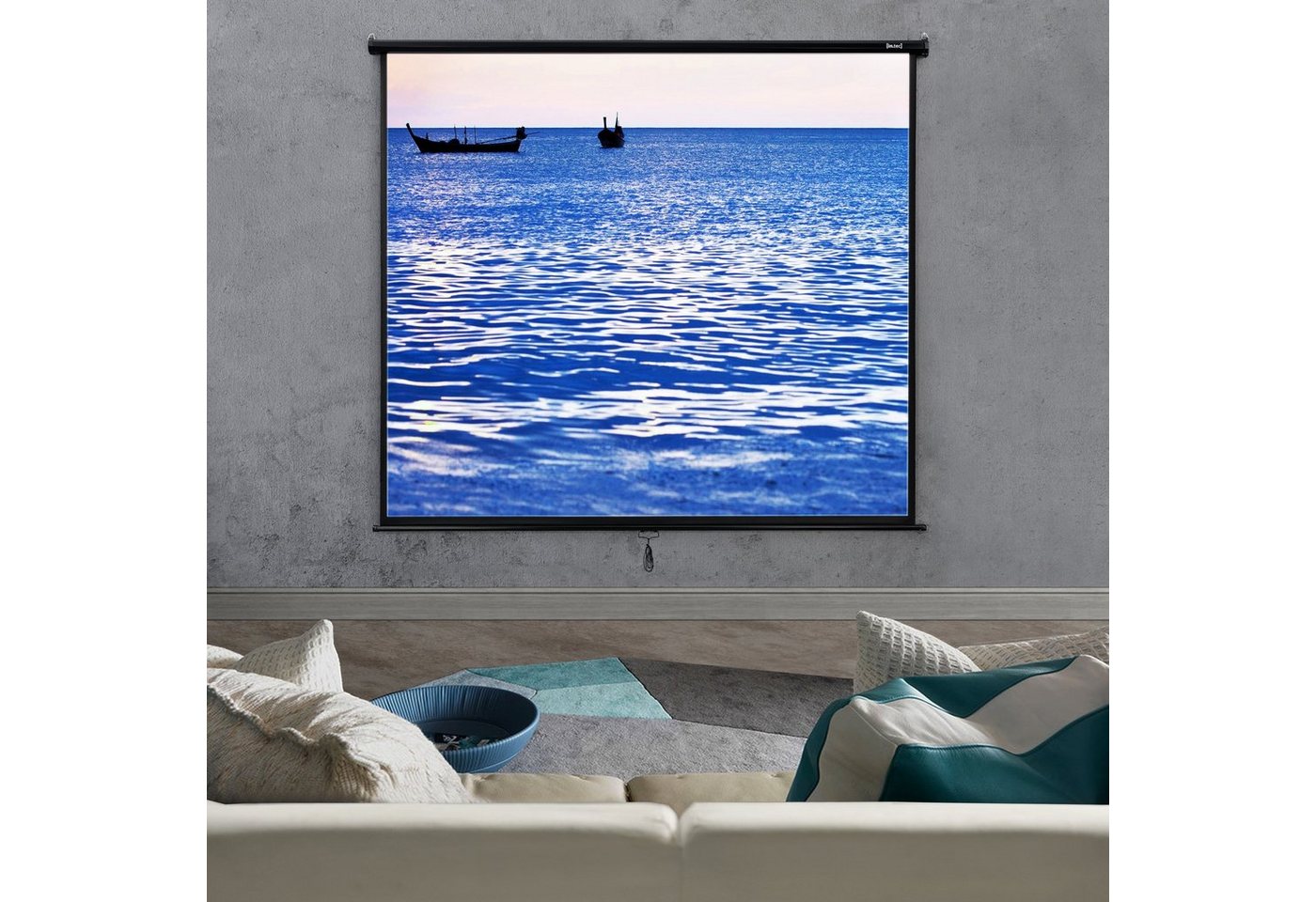 in.tec Rolloleinwand (Projektionsleinwand 4K 3D, Bildschirmdiagonale 113 Zoll / 287cm) – Bild 5 von 5