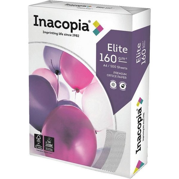 INACOPIA Druckerpapier Elite, Format DIN A4, 160 g/m², 171 CIE, 250 Blatt