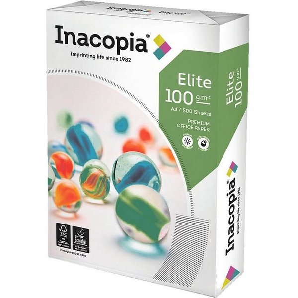 INACOPIA Druckerpapier Elite, Format DIN A4, 100 g/m², 171 CIE, 250 Blatt