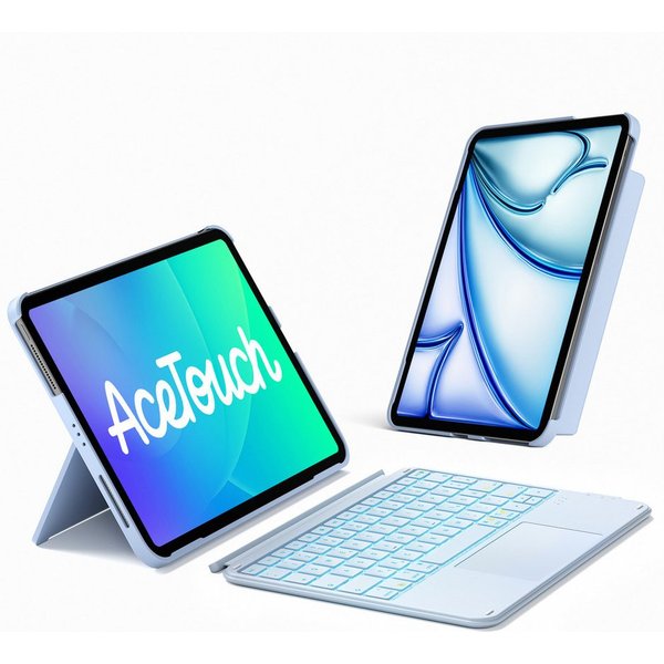 Inateck für iPad 11 Gen A16, 11 Zoll iPad Air M4 M3, iPad 10, iPad Pro 4/3/2/1 iPad-Tastatur (Ultraleichte, Abnehmbare Tastatur mit Touchpad, Tragbar)