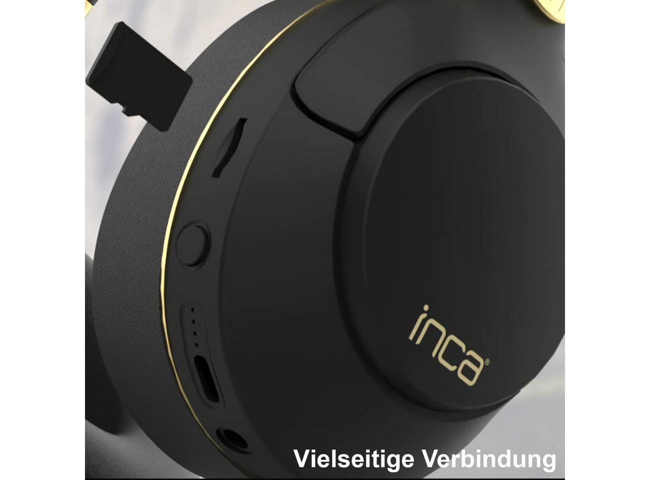 INCA IBK-503B Bluetooth-Kopfhörer (Bluetooth 5.3 Kopfhörer mit AUX & Micro-SD) – Bild 3 von 5