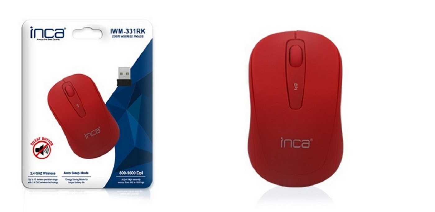 INCA Maus kabellos Bluetooth Optisch 1600 DPI Wireless Funkmaus Maus – Bild 4 von 4