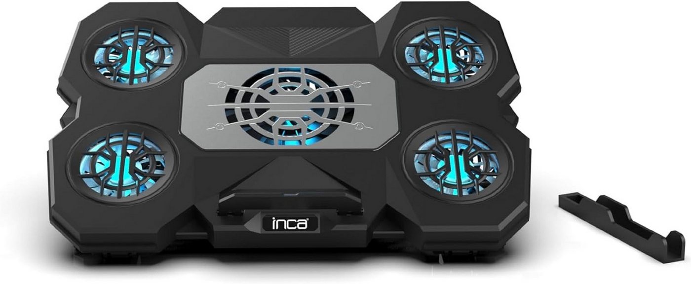 INCA Notebook-Kühler EMPOUSA Gaming Laptop-Kühler Notebook-Kühlunterlage mit Handyhalter – Bild 3 von 5
