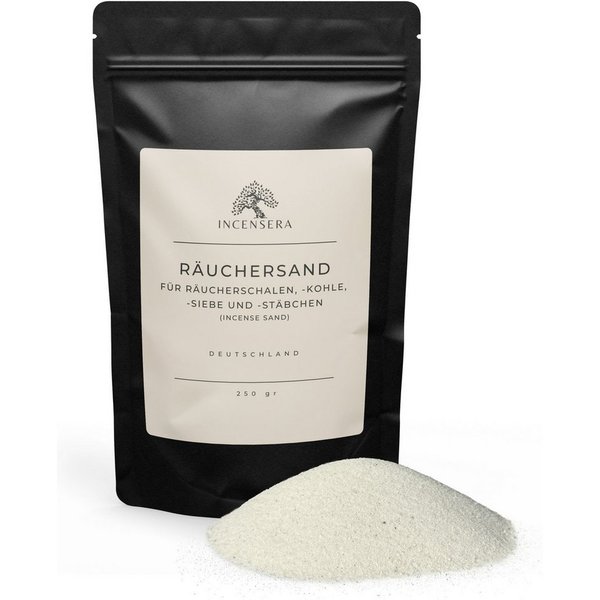 Incensera Räucherschale Räuchersand, Quarzsand für Räucherkohle Räucherstäbchen Räucherschale