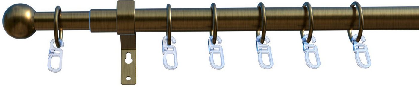 indeko Gardinenstange Formentor, Ø 20 mm, 1-läufig, ausziehbar, verschraubt, Stahl, stufenlos verstellbare Teleskopstange – Bild 3 von 5