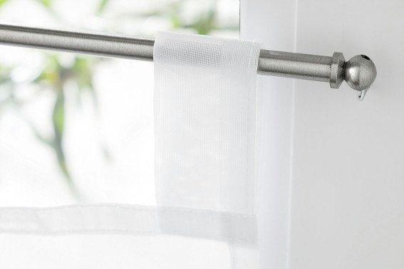 indeko Scheibenstange Metz, Ø 7 mm, 1-läufig, ausziehbar, mit Bohren, geklebt, verschraubt, Messing – Bild 2 von 5