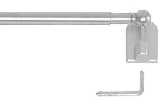 indeko Scheibenstange Metz, Ø 7 mm, 1-läufig, ausziehbar, mit Bohren, geklebt, verschraubt, Messing – Bild 4 von 5