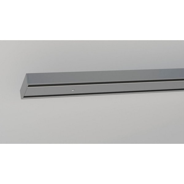 indeko Schienensystem Objektschiene, 2-läufig, Wunschmaßlänge, mit Bohren, verschraubt, Aluminium, Kunststoff, Innenlauf Gardinenschiene, Set inkl. Gleitern & M