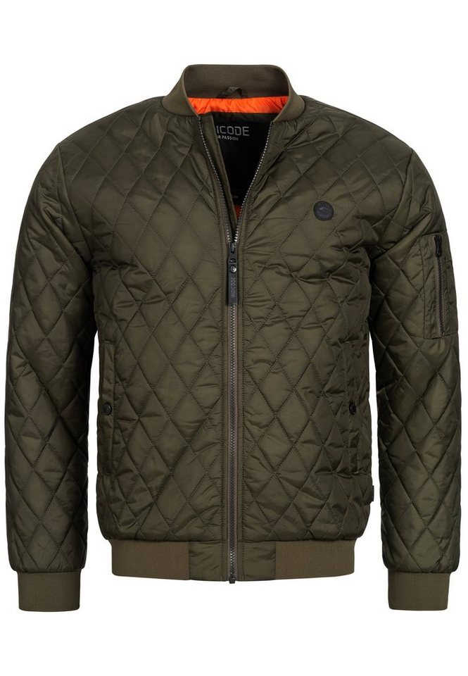 INDICODE Bomberjacke Herren Novak Übergangsjacke Herrenjacke Bomberjacke mit Kontrastfutter – Bild 2 von 5
