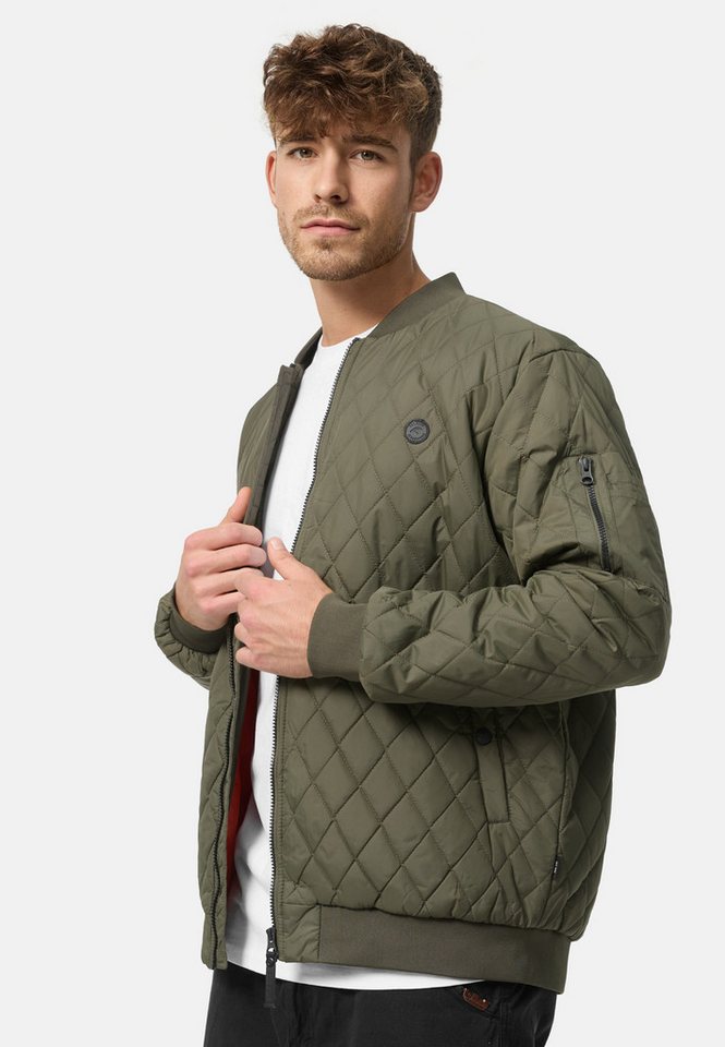 INDICODE Bomberjacke Herren Novak Übergangsjacke Herrenjacke Bomberjacke mit Kontrastfutter – Bild 3 von 5