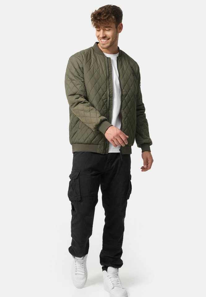 INDICODE Bomberjacke Herren Novak Übergangsjacke Herrenjacke Bomberjacke mit Kontrastfutter – Bild 4 von 5