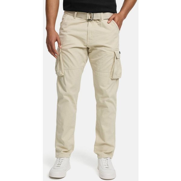 INDICODE Cargohose Herren INPascan Freizeithose mit Stretch mit 7 Taschen, inkl. Gürtel