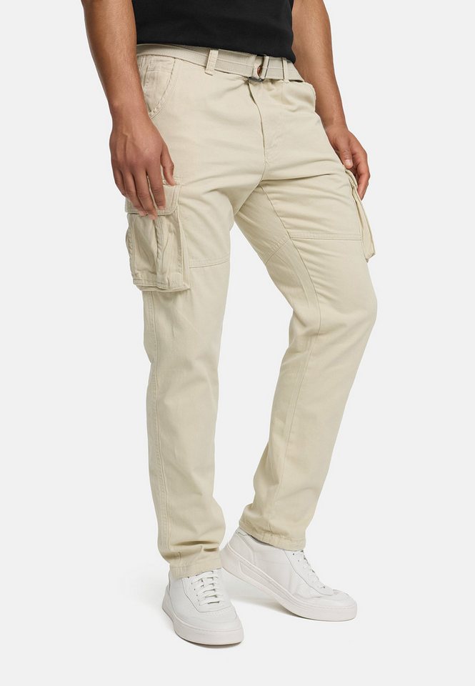 INDICODE Cargohose Herren INPascan Freizeithose mit Stretch mit 7 Taschen, inkl. Gürtel – Bild 4 von 5