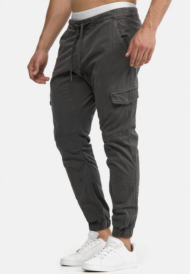 INDICODE Cargohose Herren Levy Jogger-Pant mit elastischem Bund und Kordelzug – Bild 4 von 5
