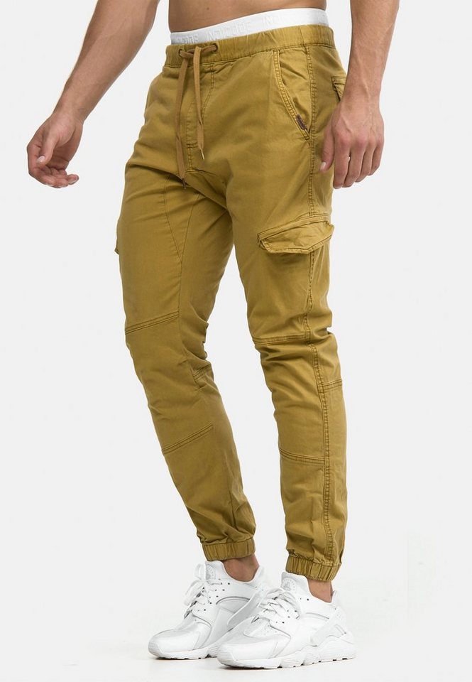 INDICODE Cargohose Herren Levy Jogger-Pant mit elastischem Bund und Kordelzug – Bild 4 von 5