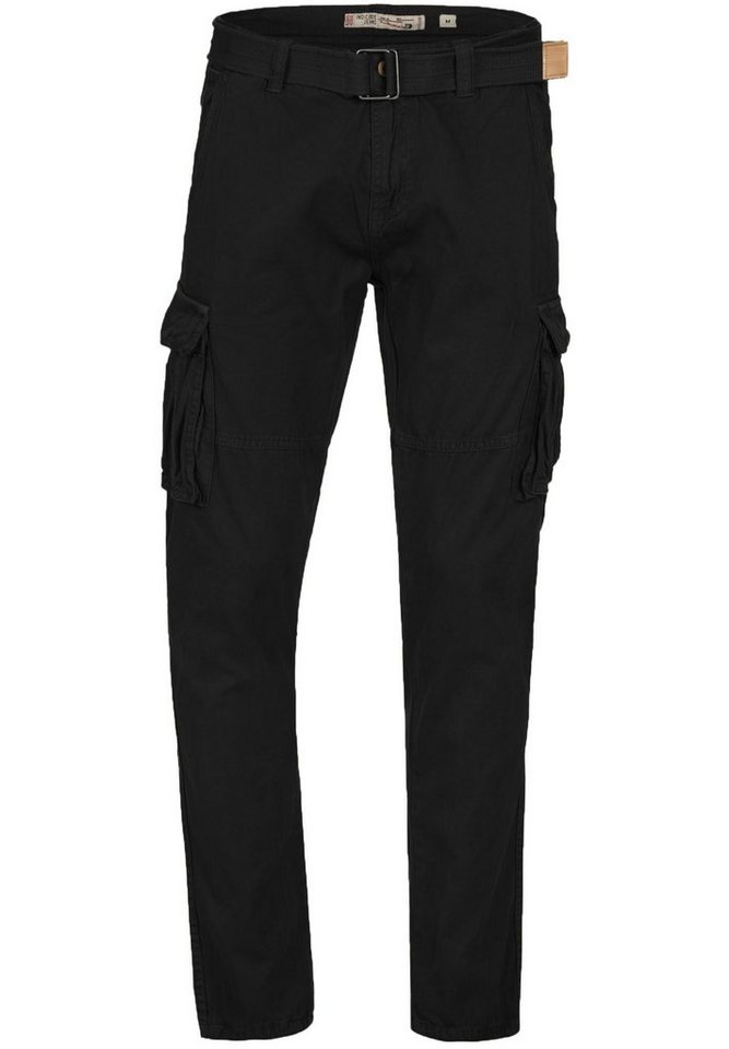 INDICODE Cargohose Herren William Cargo Hose Herrenhose mit 7 Taschen, inkl. Gürtel – Bild 2 von 5