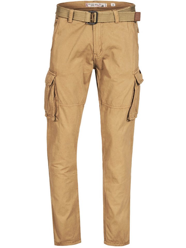 INDICODE Cargohose Herren William Cargo Hose Herrenhose mit 7 Taschen, inkl. Gürtel – Bild 2 von 5