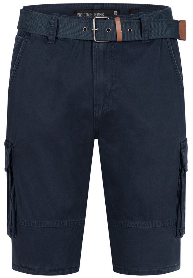 INDICODE Cargoshorts Herren Monroe Cargo Cargo Shorts Herrenshorts mit 6 Taschen inkl. Gürtel – Bild 2 von 5