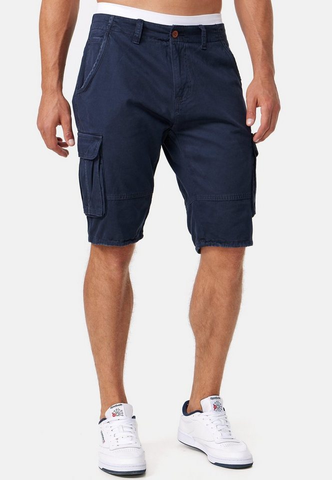 INDICODE Cargoshorts Herren Monroe Cargo Cargo Shorts Herrenshorts mit 6 Taschen inkl. Gürtel – Bild 3 von 5