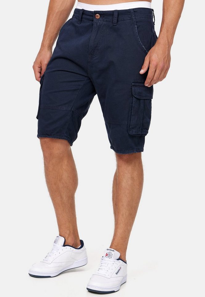 INDICODE Cargoshorts Herren Monroe Cargo Cargo Shorts Herrenshorts mit 6 Taschen inkl. Gürtel – Bild 4 von 5