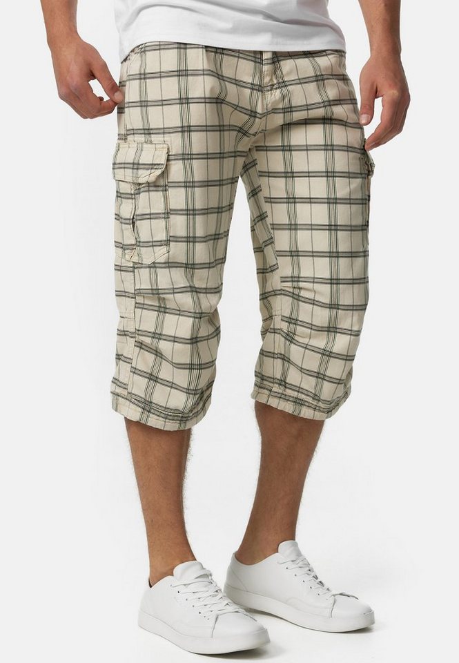 INDICODE Cargoshorts Herren Nicolas Check Cargo Shorts Herrenshorts aus einer robusten Materialmischung – Bild 2 von 5