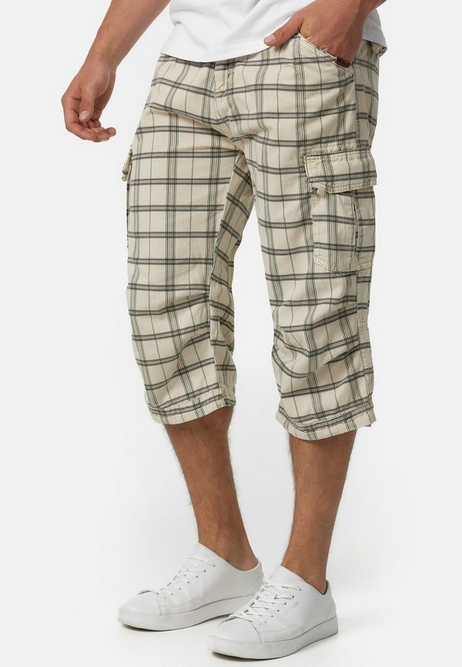 INDICODE Cargoshorts Herren Nicolas Check Cargo Shorts Herrenshorts aus einer robusten Materialmischung – Bild 3 von 5