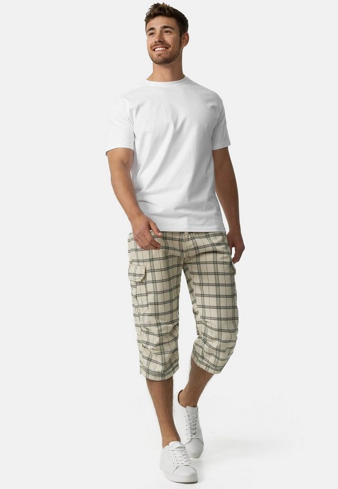 INDICODE Cargoshorts Herren Nicolas Check Cargo Shorts Herrenshorts aus einer robusten Materialmischung – Bild 4 von 5