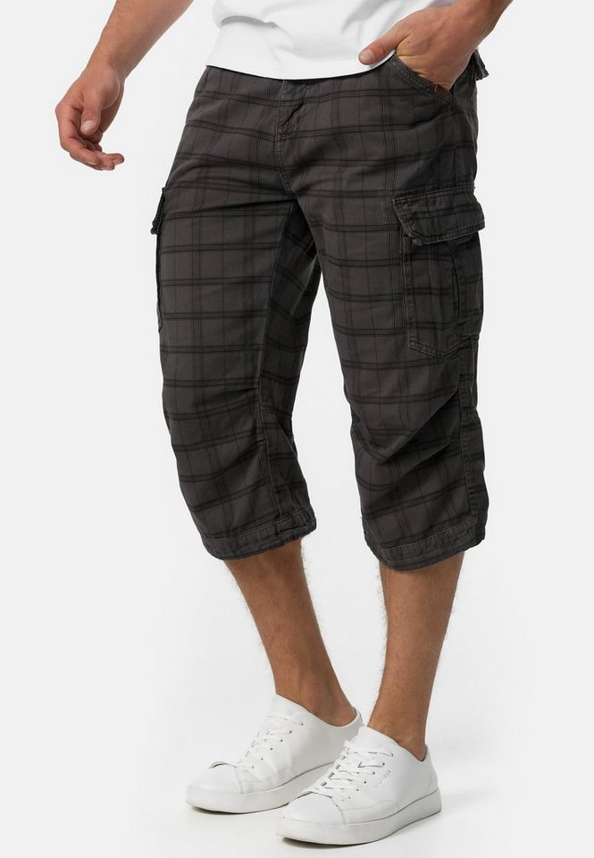 INDICODE Cargoshorts Herren Nicolas Check Cargo Shorts Herrenshorts aus einer robusten Materialmischung – Bild 3 von 5