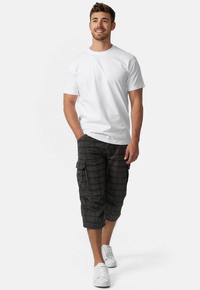 INDICODE Cargoshorts Herren Nicolas Check Cargo Shorts Herrenshorts aus einer robusten Materialmischung – Bild 4 von 5