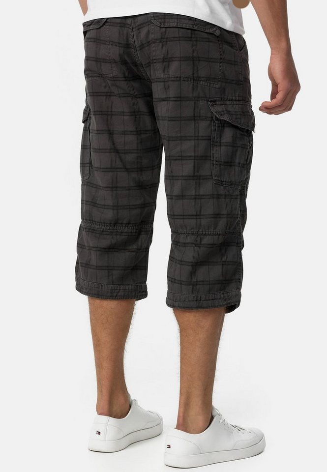 INDICODE Cargoshorts Herren Nicolas Check Cargo Shorts Herrenshorts aus einer robusten Materialmischung – Bild 5 von 5