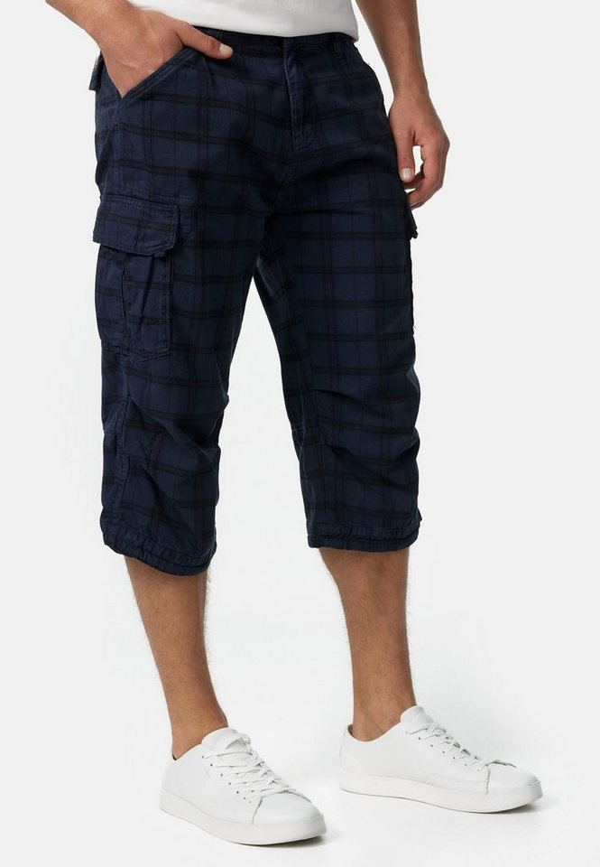 INDICODE Cargoshorts Herren Nicolas Check Cargo Shorts Herrenshorts aus einer robusten Materialmischung – Bild 2 von 5