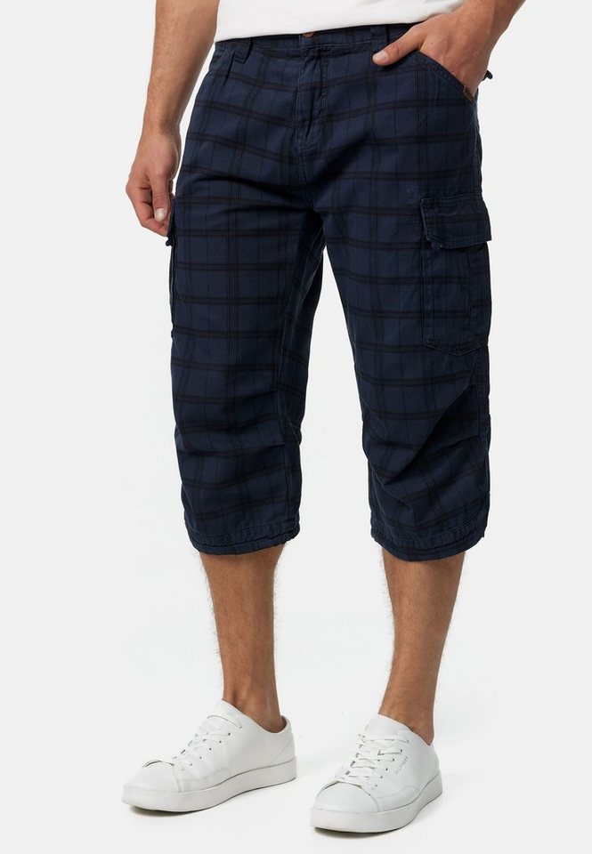 INDICODE Cargoshorts Herren Nicolas Check Cargo Shorts Herrenshorts aus einer robusten Materialmischung – Bild 3 von 5