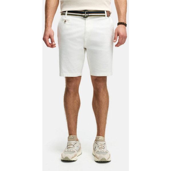 INDICODE Chinoshorts Herren INThews Chino Shorts Herrenshorts aus Twill mit passendem Gürtel