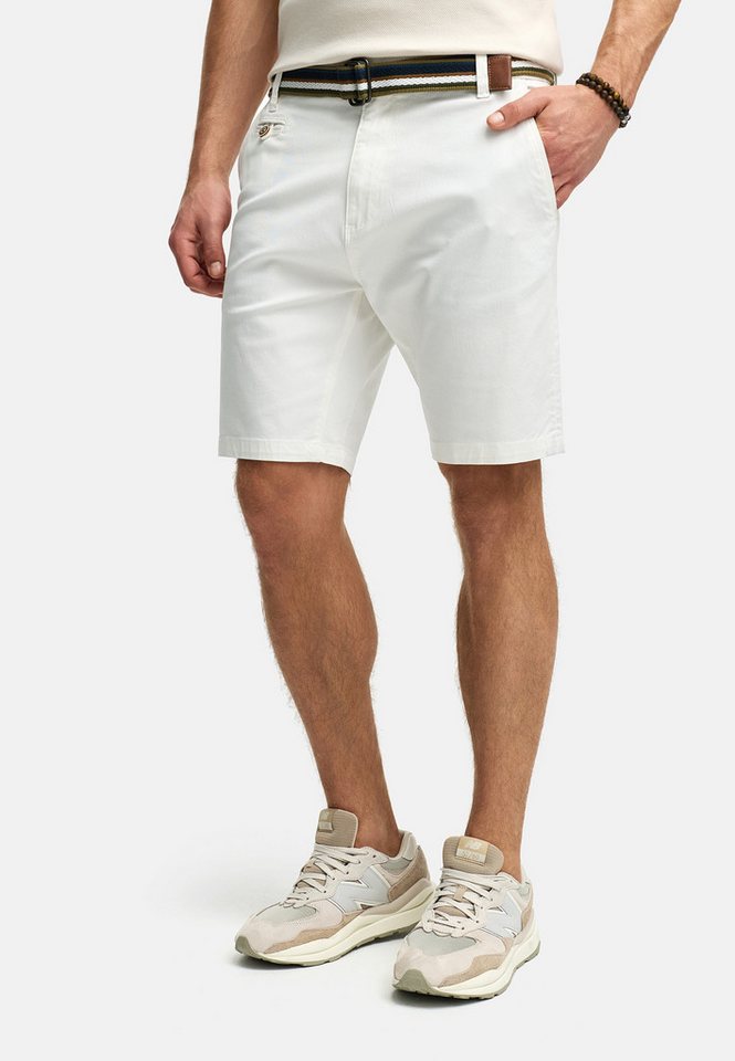 INDICODE Chinoshorts Herren INThews Chino Shorts Herrenshorts aus Twill mit passendem Gürtel – Bild 3 von 5