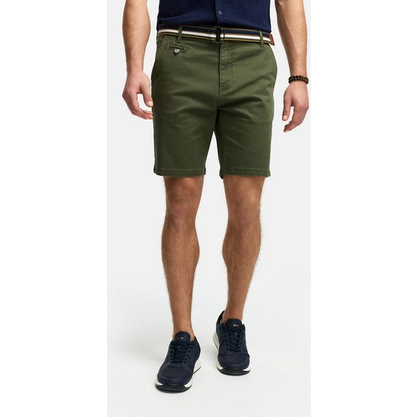 INDICODE Chinoshorts Herren INThews Chino Shorts Herrenshorts aus Twill mit passendem Gürtel