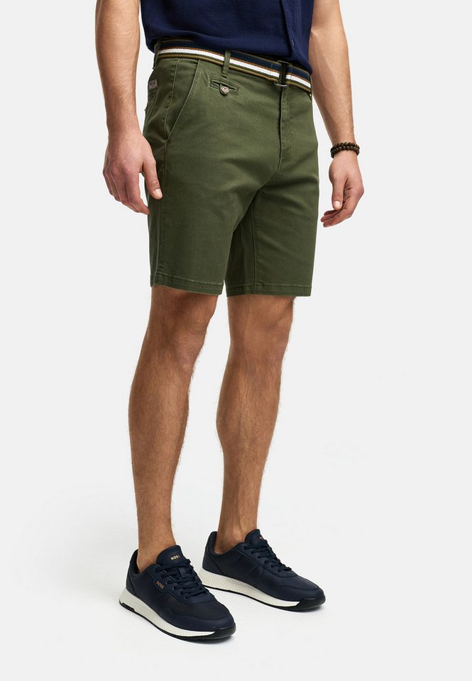 INDICODE Chinoshorts Herren INThews Chino Shorts Herrenshorts aus Twill mit passendem Gürtel – Bild 3 von 5