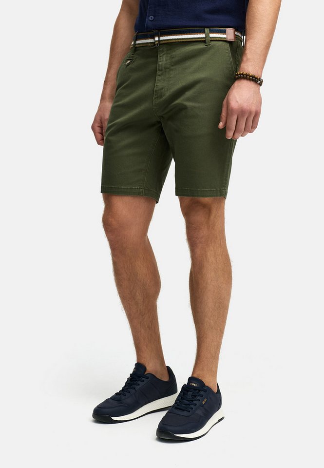 INDICODE Chinoshorts Herren INThews Chino Shorts Herrenshorts aus Twill mit passendem Gürtel – Bild 4 von 5